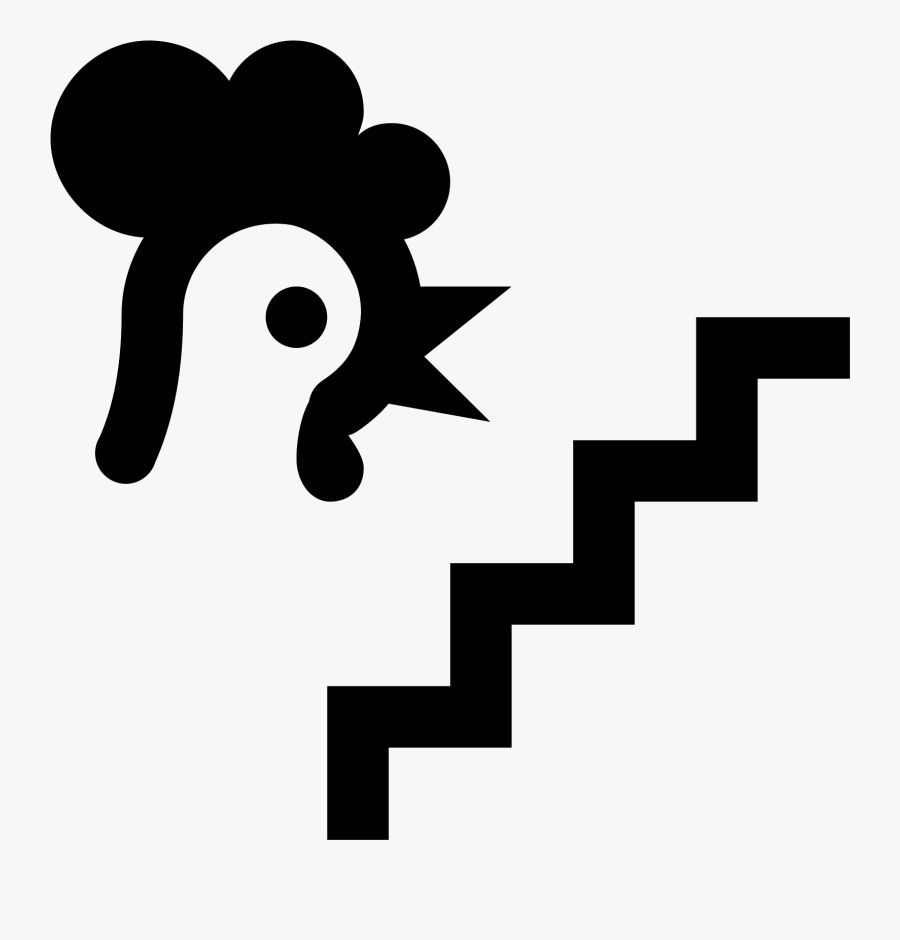 Chicken Ladder Icon - Black Stairs Transparent Background, Transparent Clipart