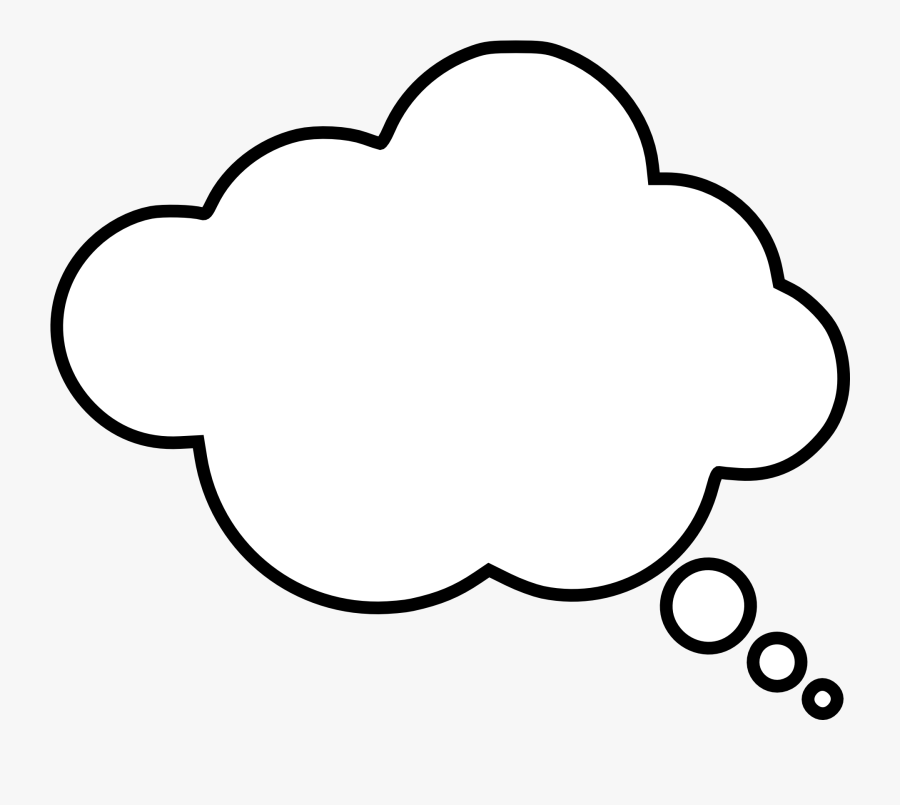 Cloud Thought Bubble - Transparent Background Thought Bubble Png, Transparent Clipart