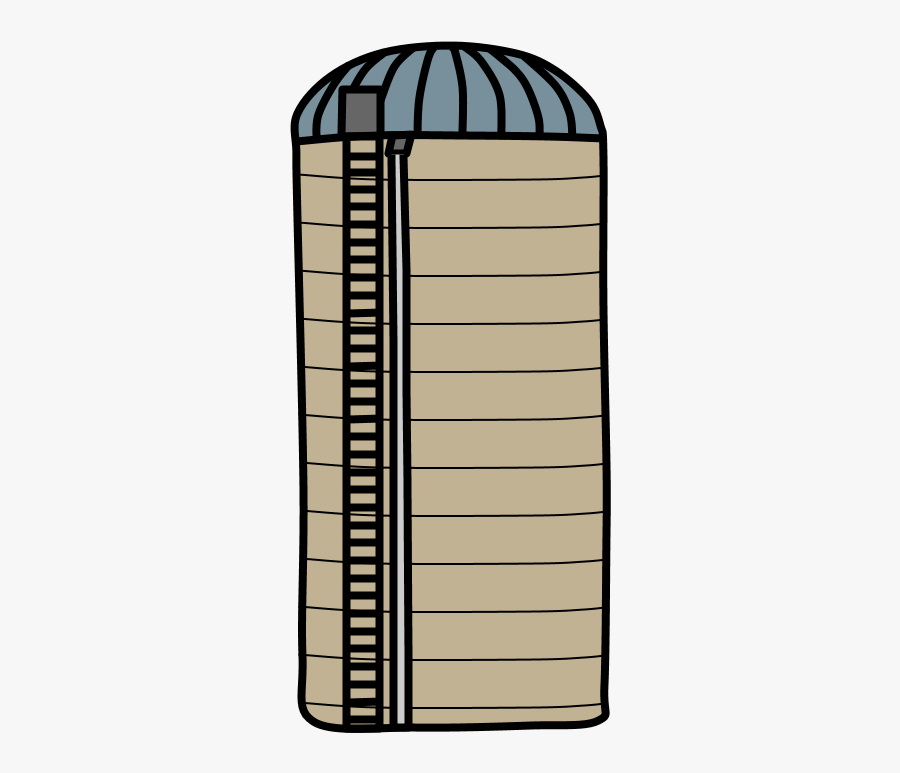 Silo, Grain, Ladder - Illustration, Transparent Clipart