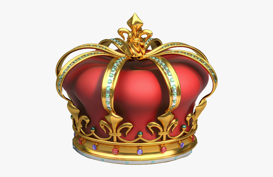 Crown On Pillow Clipart - Png Red And Gold Crown, Transparent Clipart