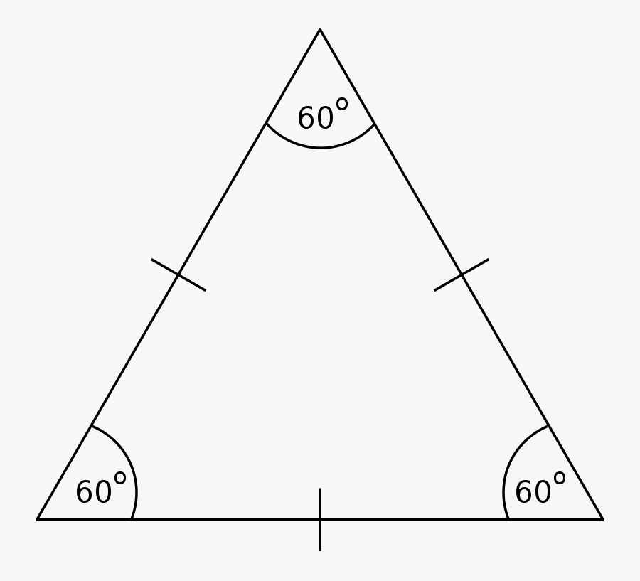 Equilateral Triangle - Drawing Of Equilateral Triangle, Transparent Clipart