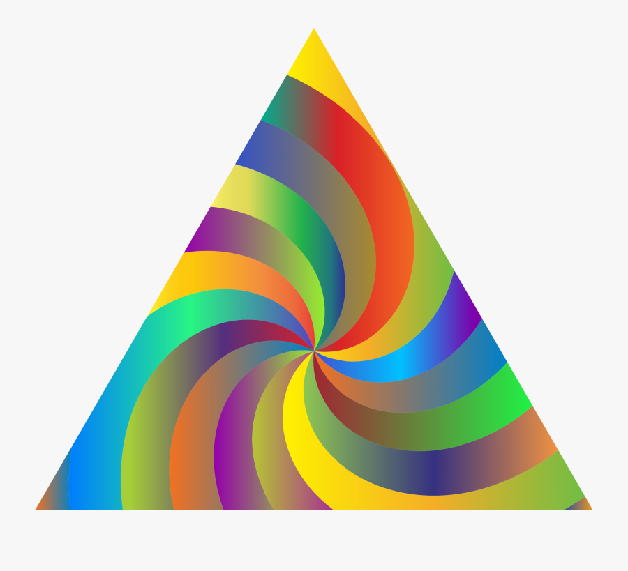 This Free Icons Png Design Of Prismatic Swirly Triangle - Triangle With Design Clipart, Transparent Clipart