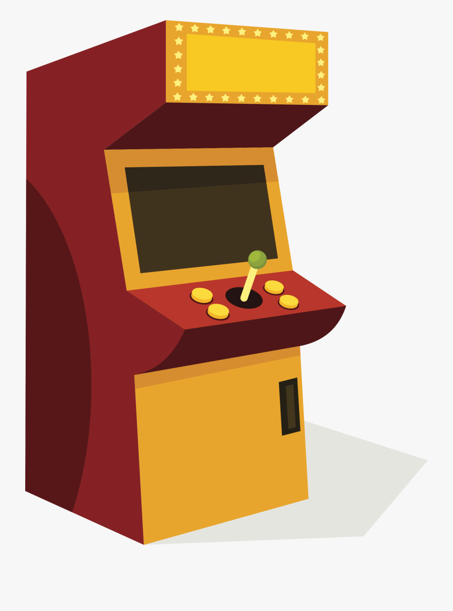 Angle,yellow,desk - Arcade Machine Clipart, Transparent Clipart