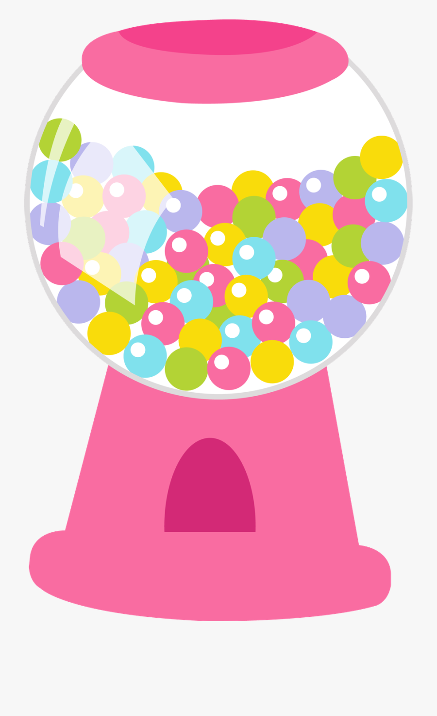 Popsicle Clipart Candyland - Pink Gumball Machine Clipart, Transparent Clipart