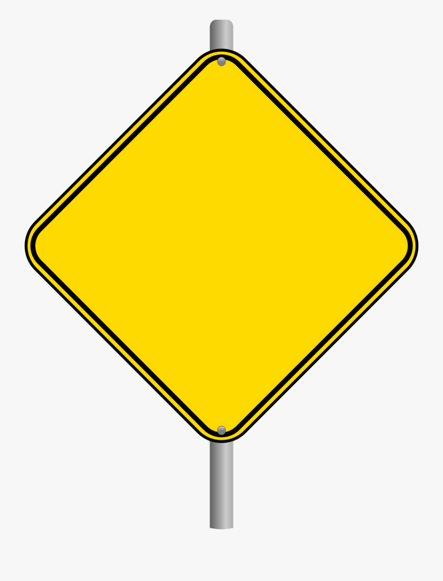 Blank Newspaper Panda Free - Warning Blank Road Signs, Transparent Clipart