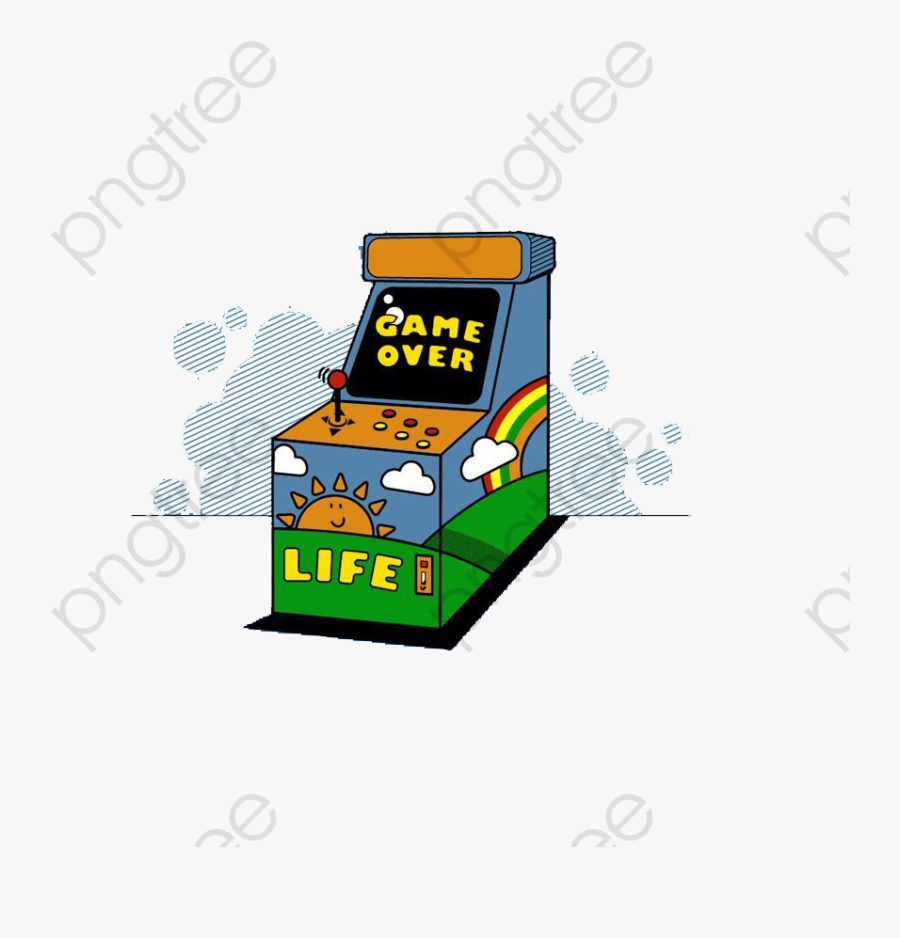 The Cartoon Game Failed, Cartoon Clipart, Game, Over - Arcade Cabinet Png, Transparent Clipart