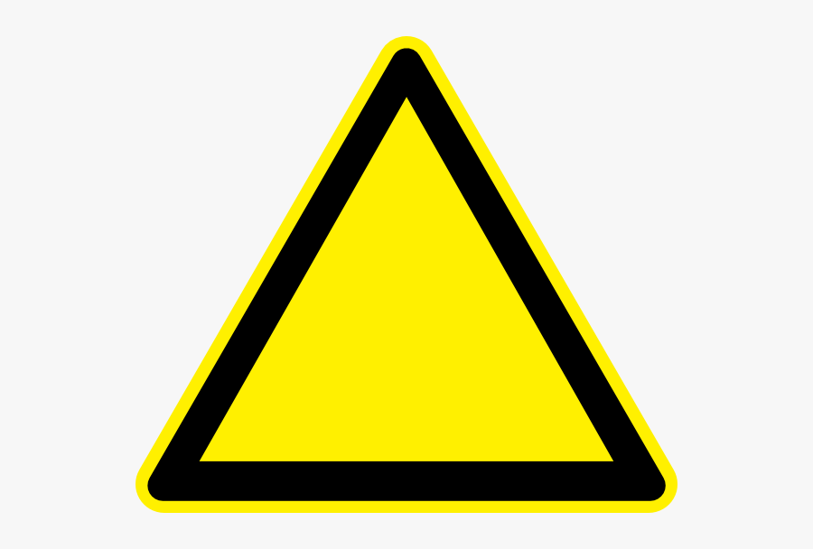 Triangle Clip Art - Yellow Triangle Road Sign Png, Transparent Clipart