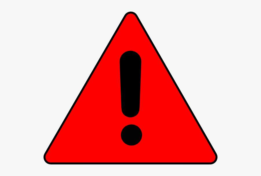 Warning Triangle Clip Art At Clker - Red Caution Sign Transparent, Transparent Clipart