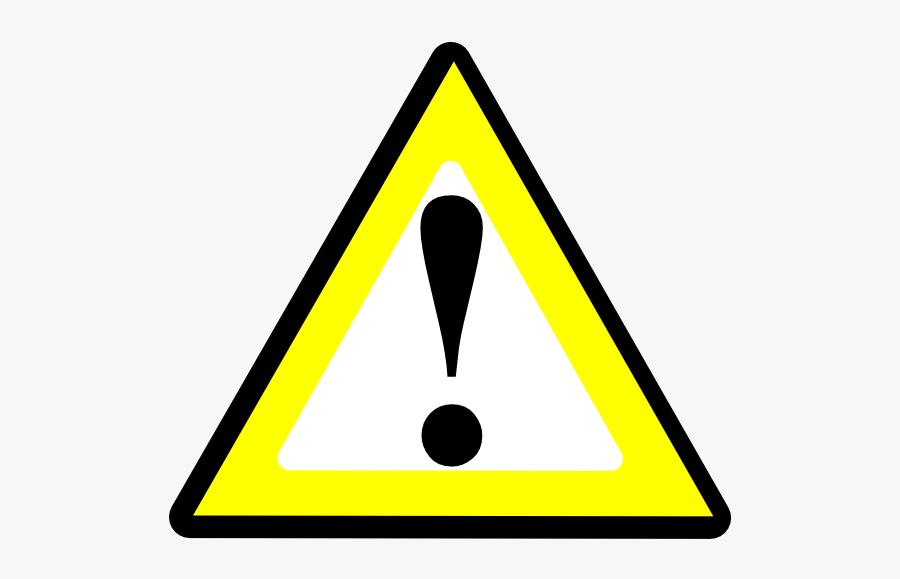 Black Yellow Warning 1 Clip Art - Road Safety And Management, Transparent Clipart