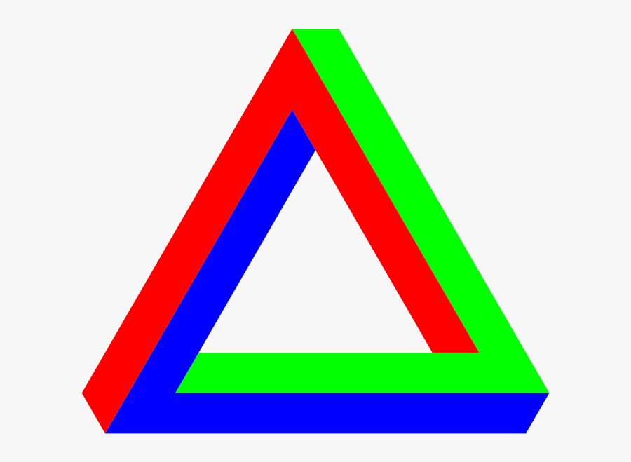 Red Green And Blue Triangle, Transparent Clipart