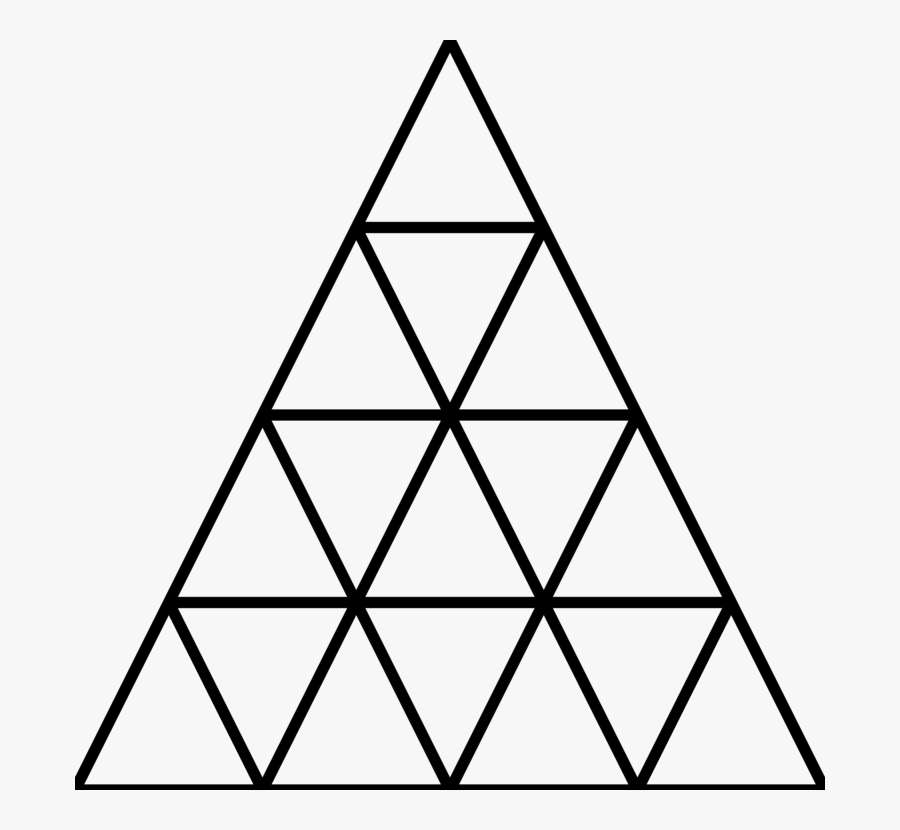 Triangle,symmetry,area - Find The Minimum Number Of Straight Lines Required, Transparent Clipart