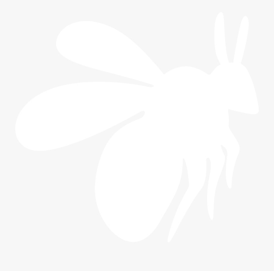 Bumble Bee Silhouette By Paperlightbox - Bee Silhouette White Png, Transparent Clipart