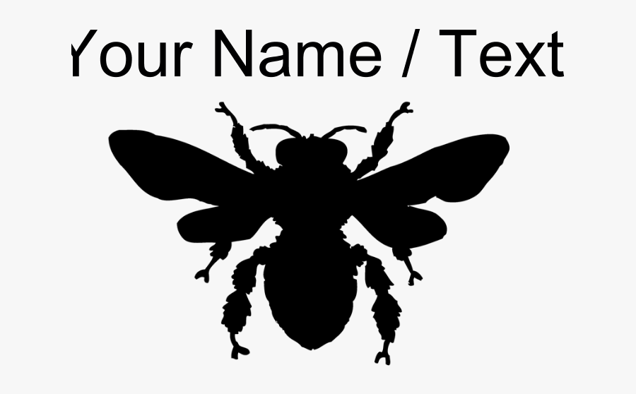 Transparent Bee Silhouette Png - Bee Stencil, Transparent Clipart