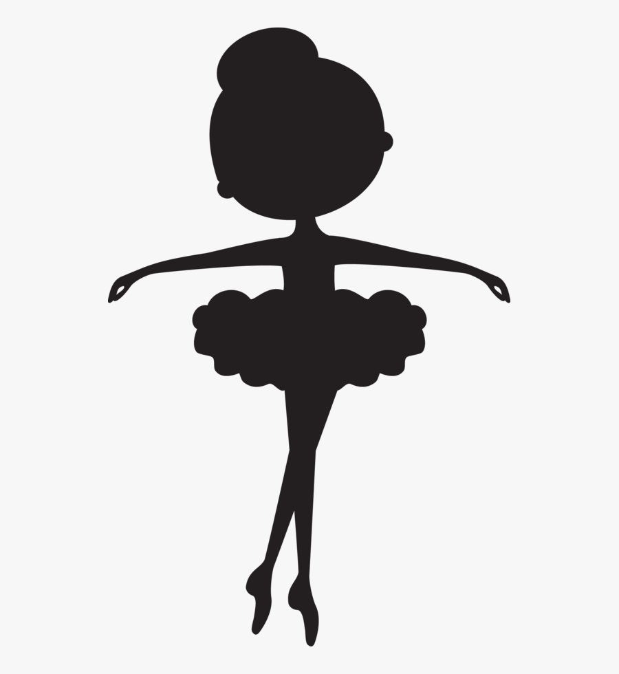 Say Hello - Ballerina Girl Silhouette, Transparent Clipart