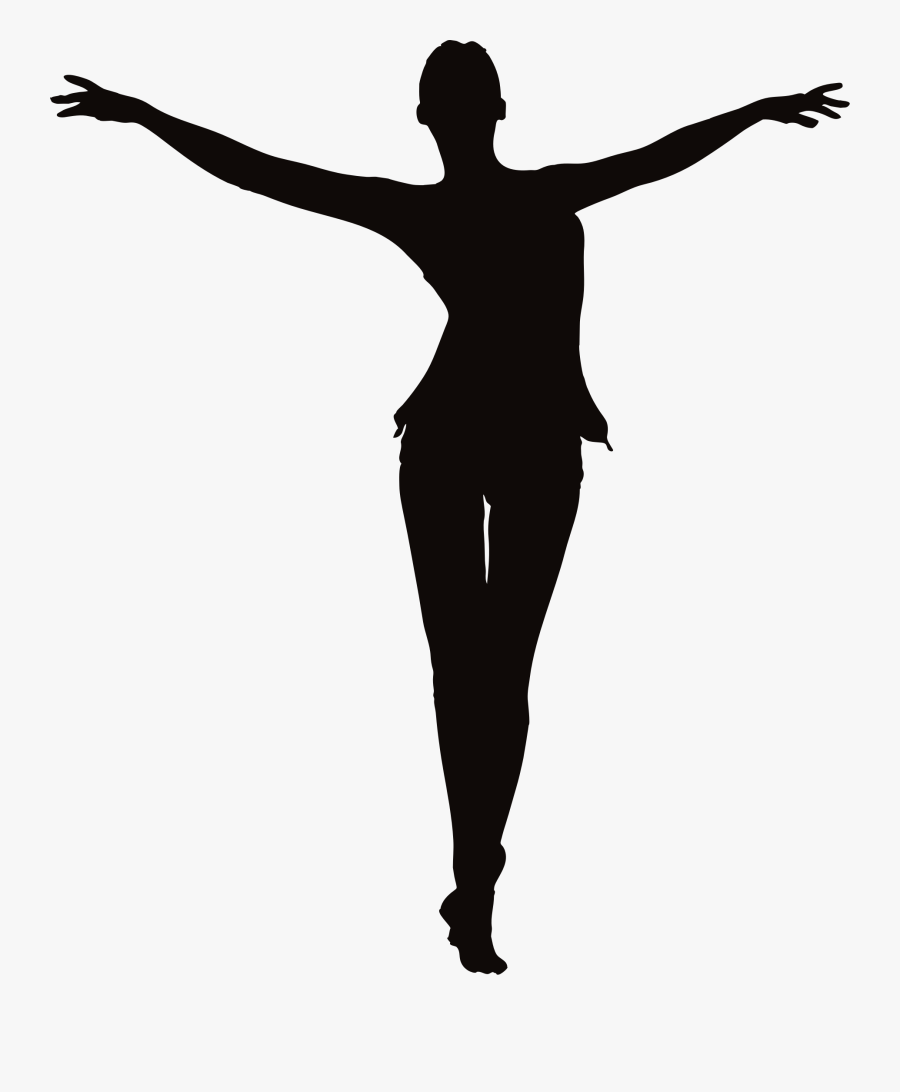 How To Draw A Dancer Silhouette At Getdrawings - Woman Silhouette Arms Open, Transparent Clipart