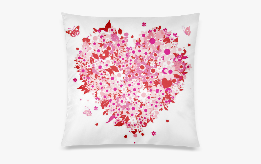 Clipart Mothers Day Hearts Custom Zippered Pillow Case, Transparent Clipart