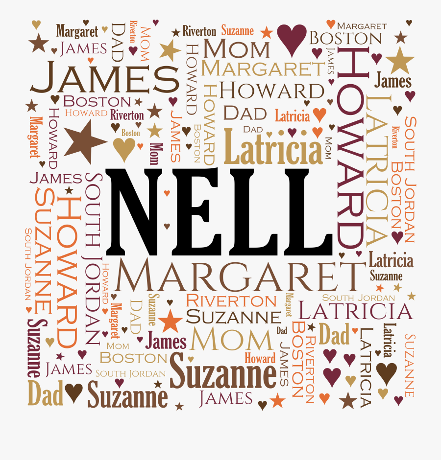 Ideas Download Family Word Art Throw Pillow Calligraphy, Transparent Clipart