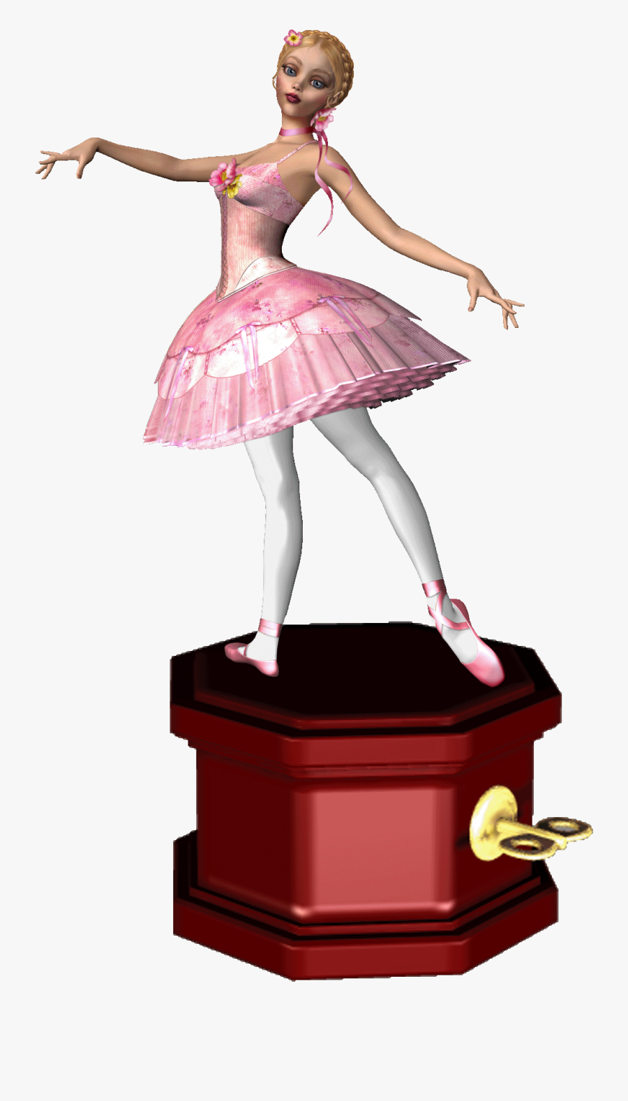 Music Box Ballerina Clipart, Transparent Clipart