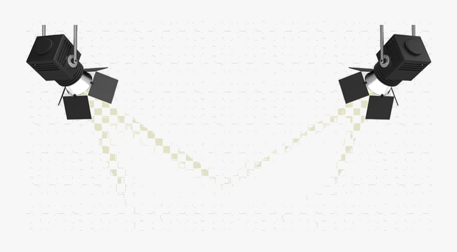 Stage Lights Two Black Spotlight Lighting Transparent, Transparent Clipart