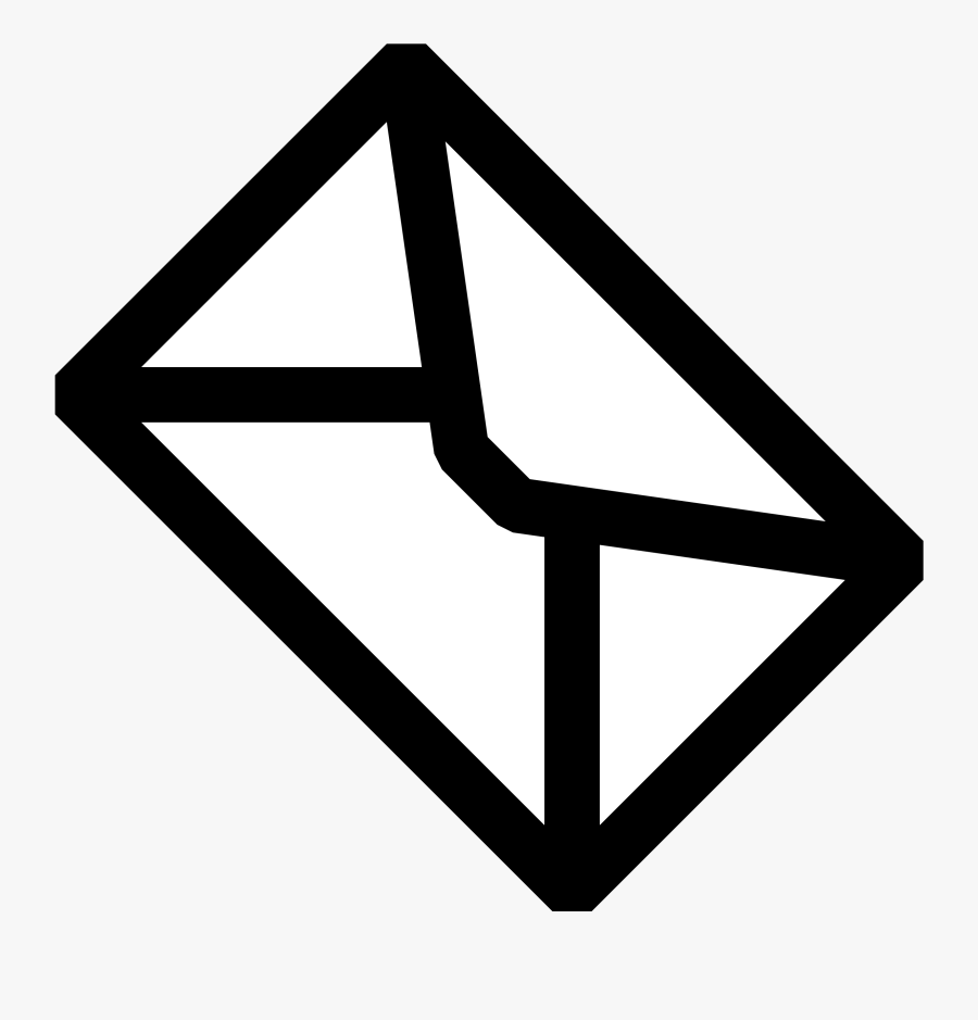 Envelope - Clipart - Black - And - White, Transparent Clipart