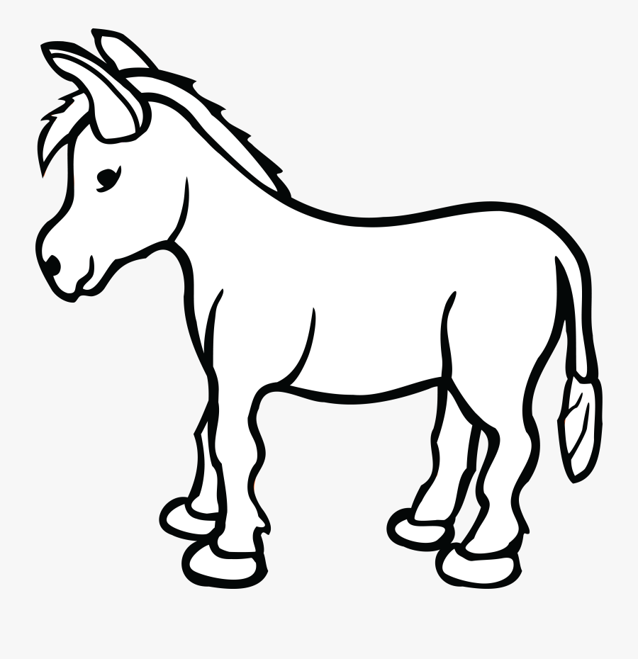 Jesus On Donkey Png Black And White, Transparent Clipart