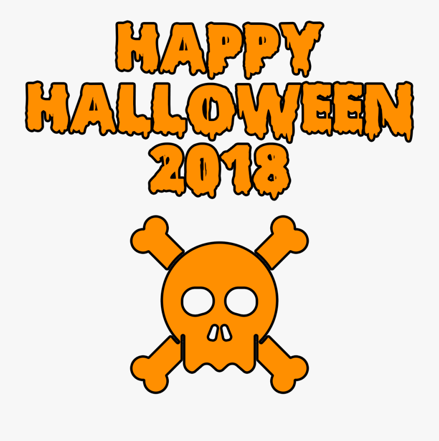 Happy Halloween Scary Skull Bloody Font Transparent, Transparent Clipart