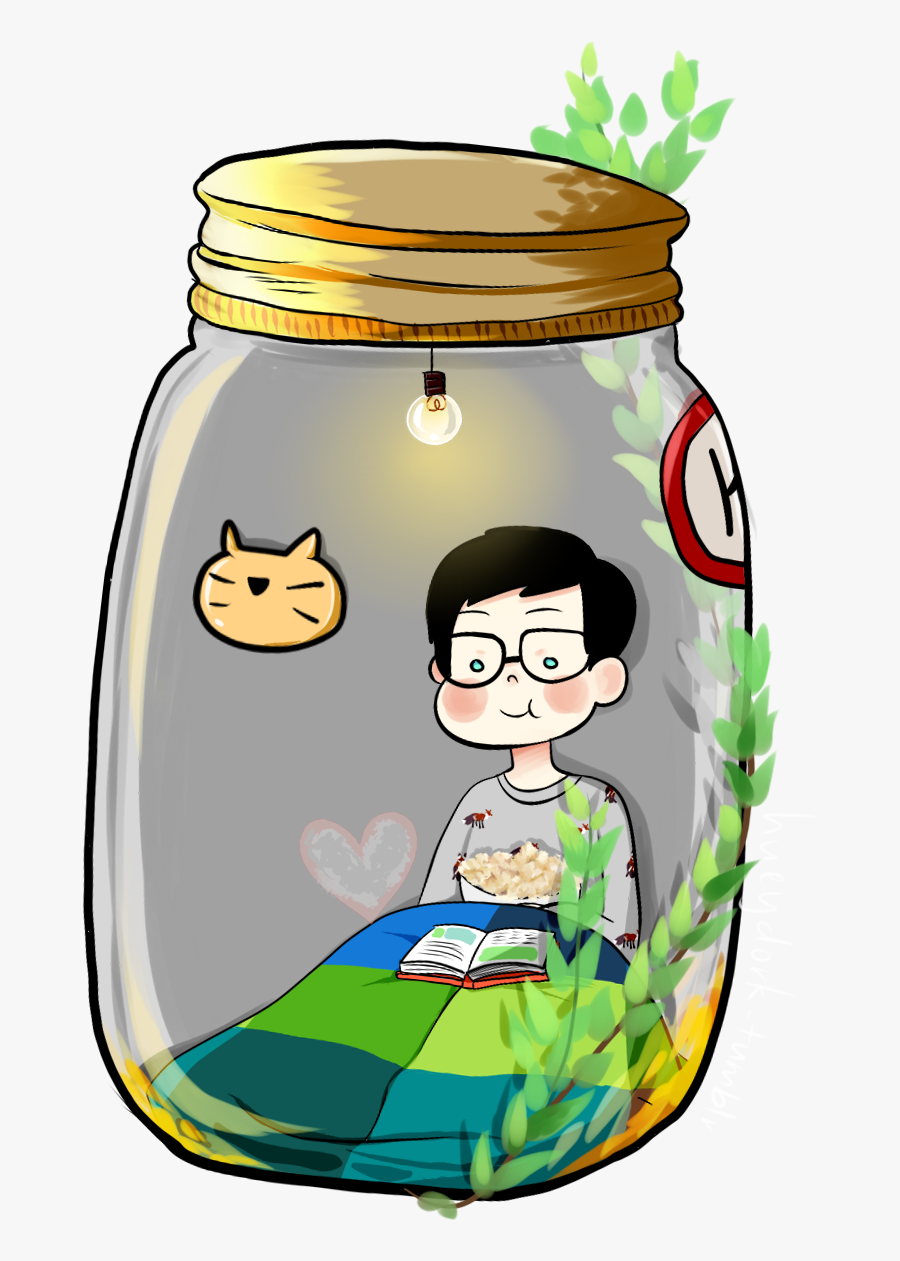 Transparent Mason Jar Clipart Free - Dan And Phil Fanart Cute, Transparent Clipart