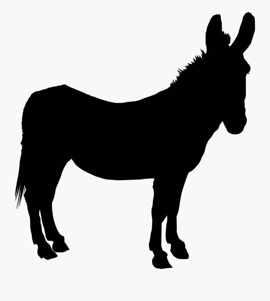 Donkey Silhouette Transparent Background, Transparent Clipart