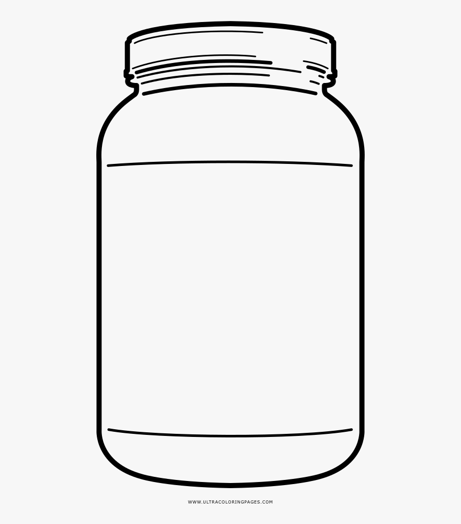 Transparent Tip Jar Png - Jar Coloring Page, Transparent Clipart