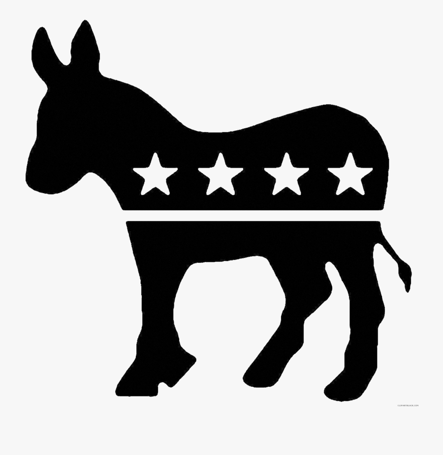 Clip Art Donkey Black And White - Democrat Black And White, Transparent Clipart