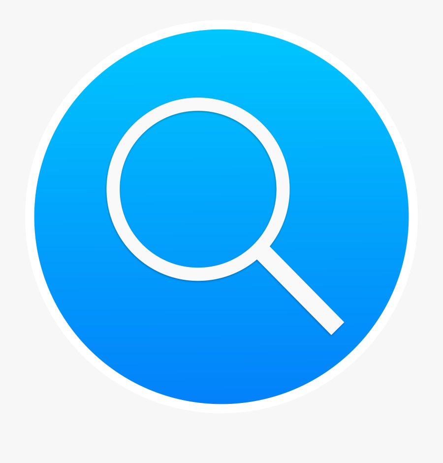 Blue Spotlight Png - Magnifying Glass Round Icon, Transparent Clipart