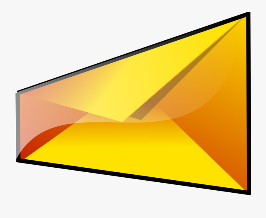 Free Vector Yellow Envelope Clip Art - Ada Di Komputer Bentuknya Amplop Kuning, Transparent Clipart
