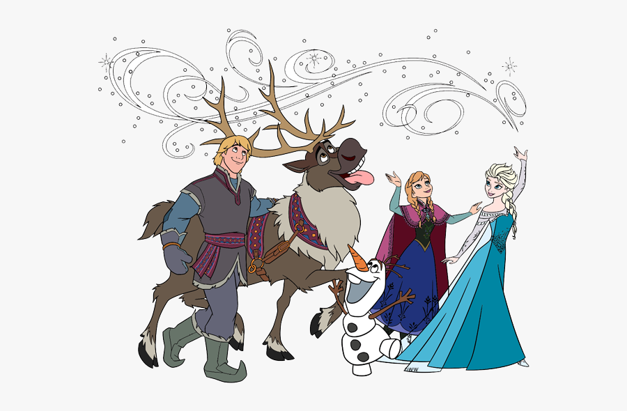 Elsa Anna Olaf Kristoff Sven Clipart, Transparent Clipart
