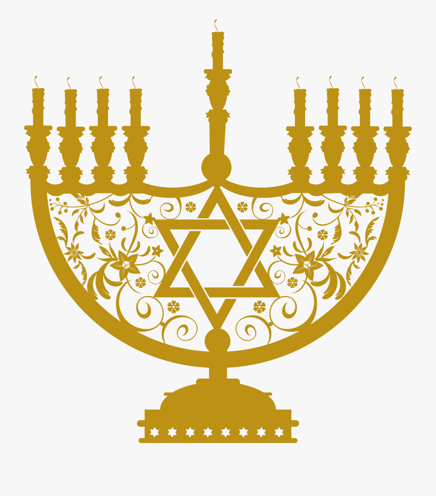 Menorah Gold Clipart - Menorah Png, Transparent Clipart