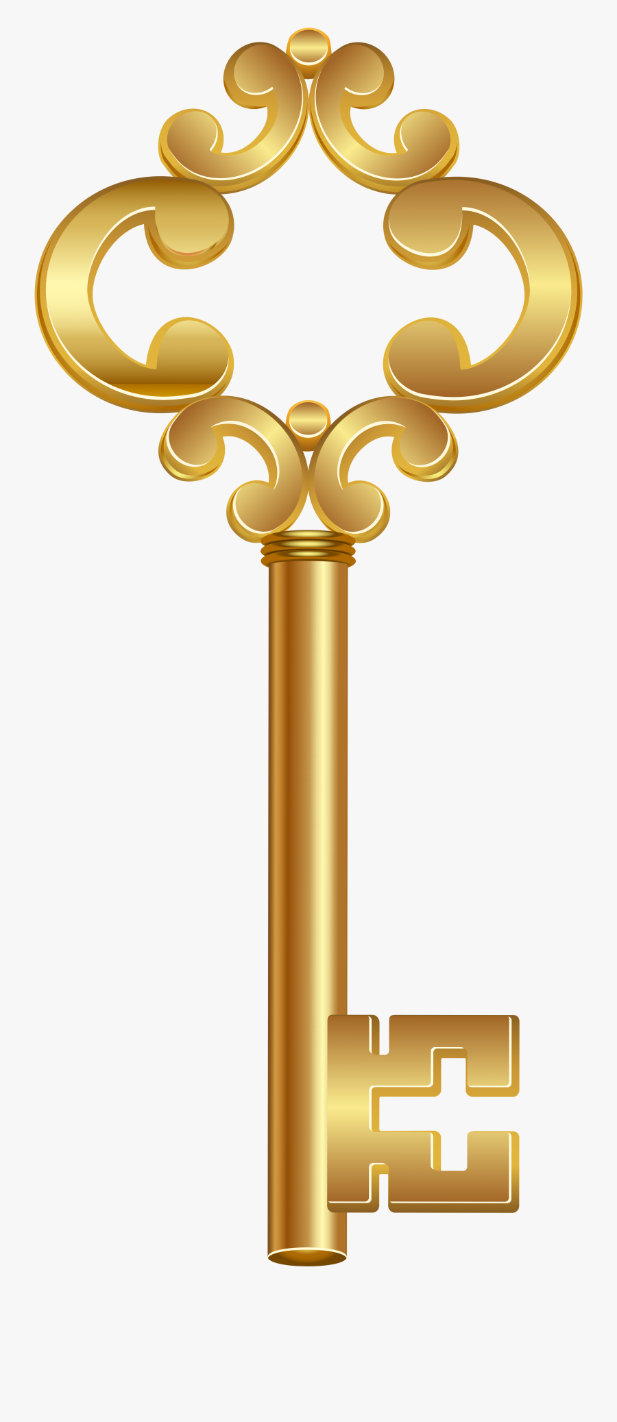 Clip Art Gold Key Clipart - Gold Clipart Key Transparent, Transparent Clipart
