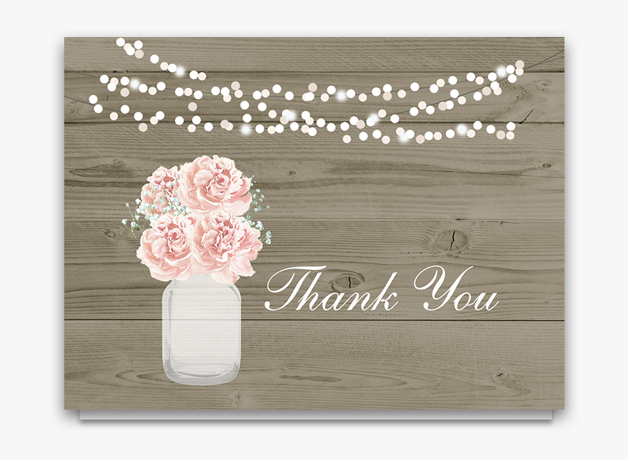 Clip Art Rustic Mason Jars - Thank You Mason Jar, Transparent Clipart