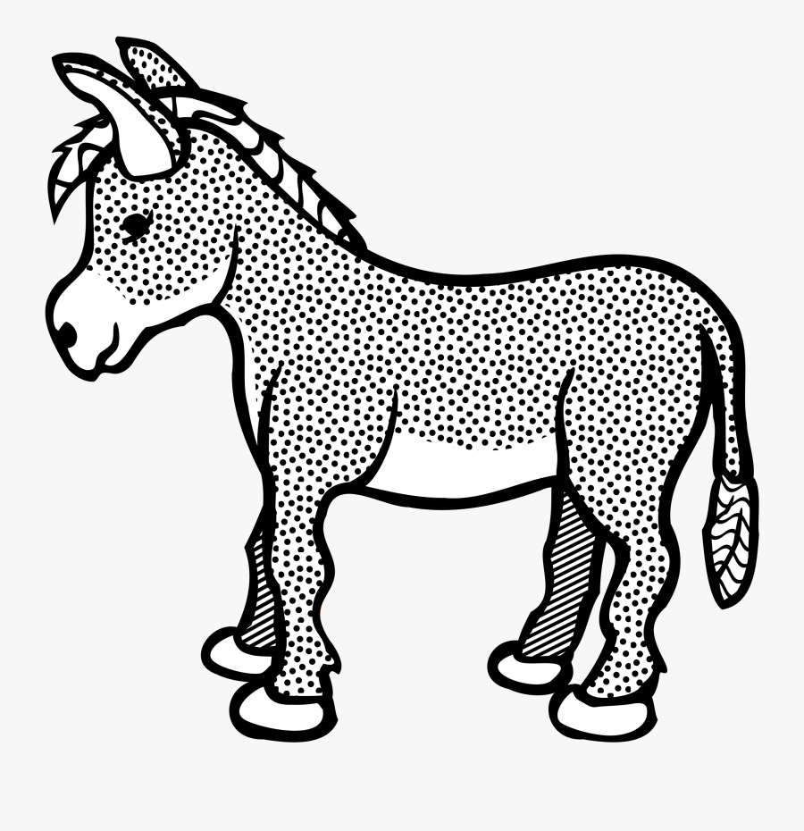 Donkey Drawing Outline At Getdrawings - Donkey Clipart Black And White is a...