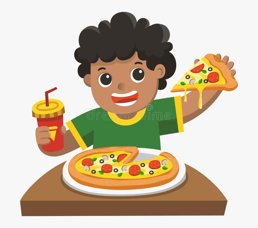 Eating Clipart Person Pizza Graphics Illustrations - Boy Eating Pizza Clipa...