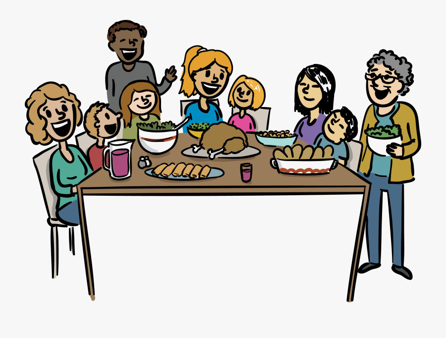 Clip Art Dinner At Getdrawings Com - Family Thanksgiving Dinner Clip Art, Transparent Clipart