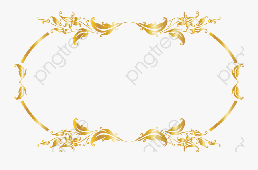 Gold Clipart Border - Borda Arabesco Dourado Png, Transparent Clipart