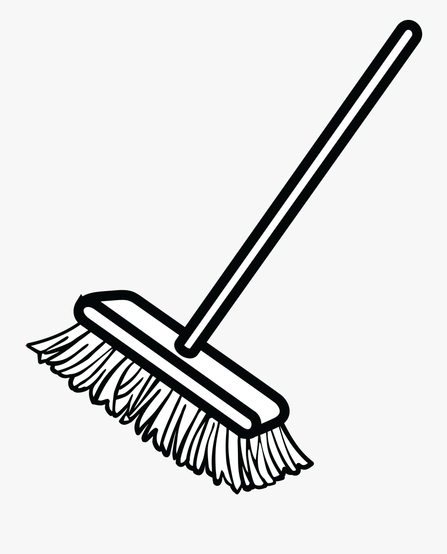 Mop Clipart Transparent Background - Broom Clipart Black And White, Transparent Clipart