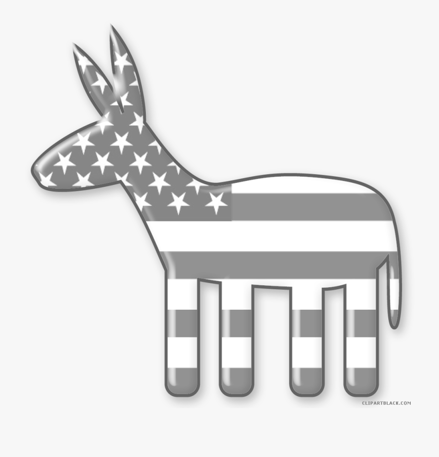 Democratic Donkey Animal Free Black White Clipart Images - Democratic Party Usa Png, Transparent Clipart