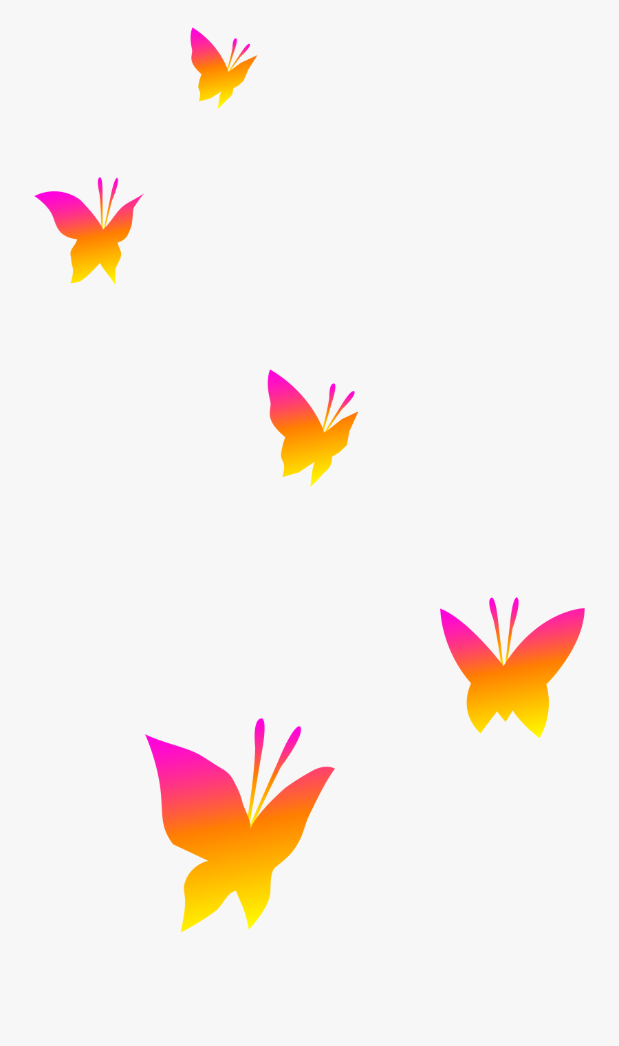 Flower With Butterfly Clipart - Transparent Background Butterflies Clipart, Transparent Clipart