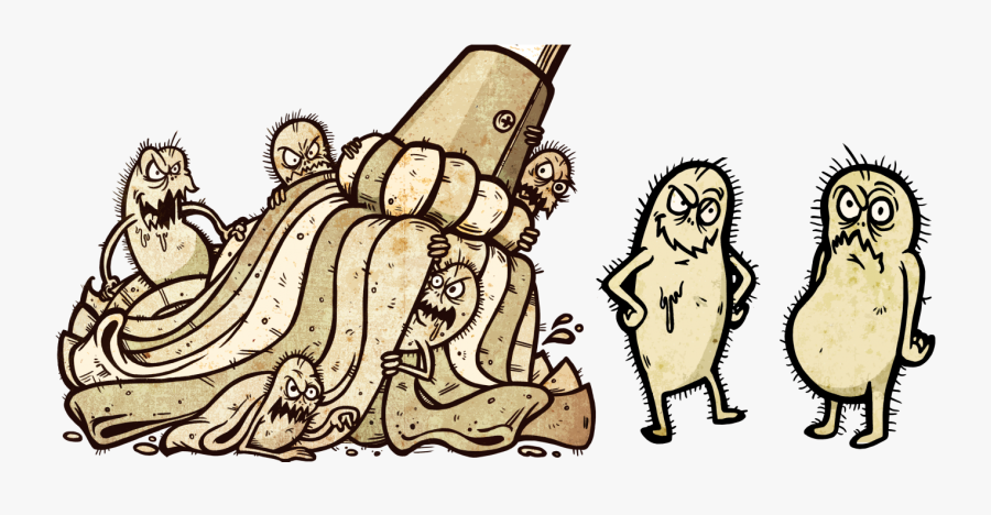 Bacteria In Mop - Nasty Mops, Transparent Clipart