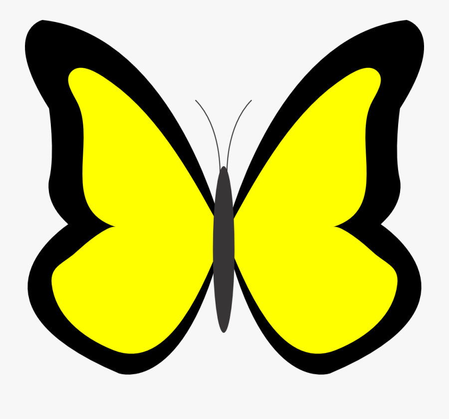 Yellow Butterfly Clipart - Yellow Butterfly Clip Art, Transparent Clipart