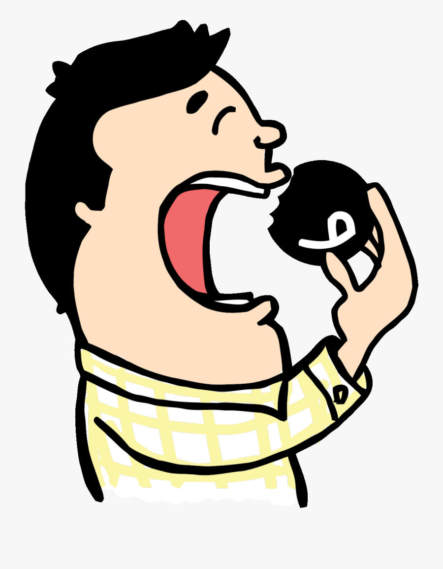 Fun Eating Sticker By Aquarela - Cartoon Eating Gif Png, Transparent Clipart