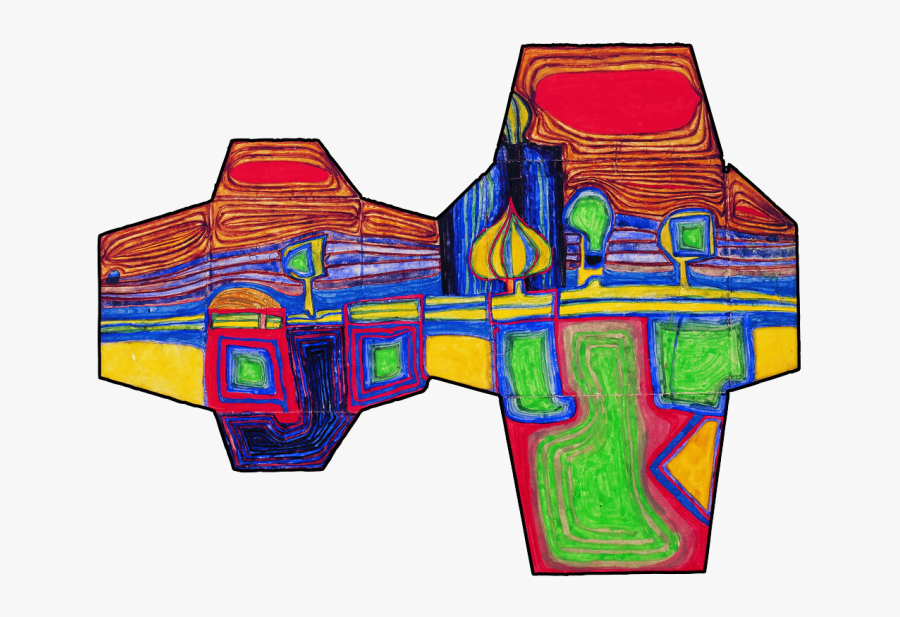 Watercolour On Two Open Envelopes In Drawing Paper - 583 Two Envelopes On A Long Voyage, Transparent Clipart