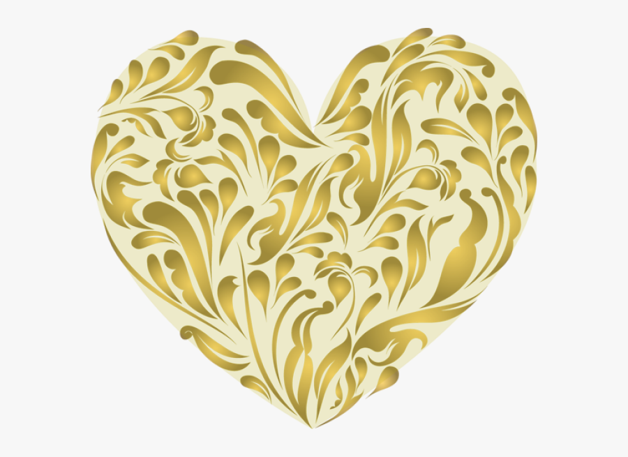 Gold Heart Clipart No Background, Transparent Clipart