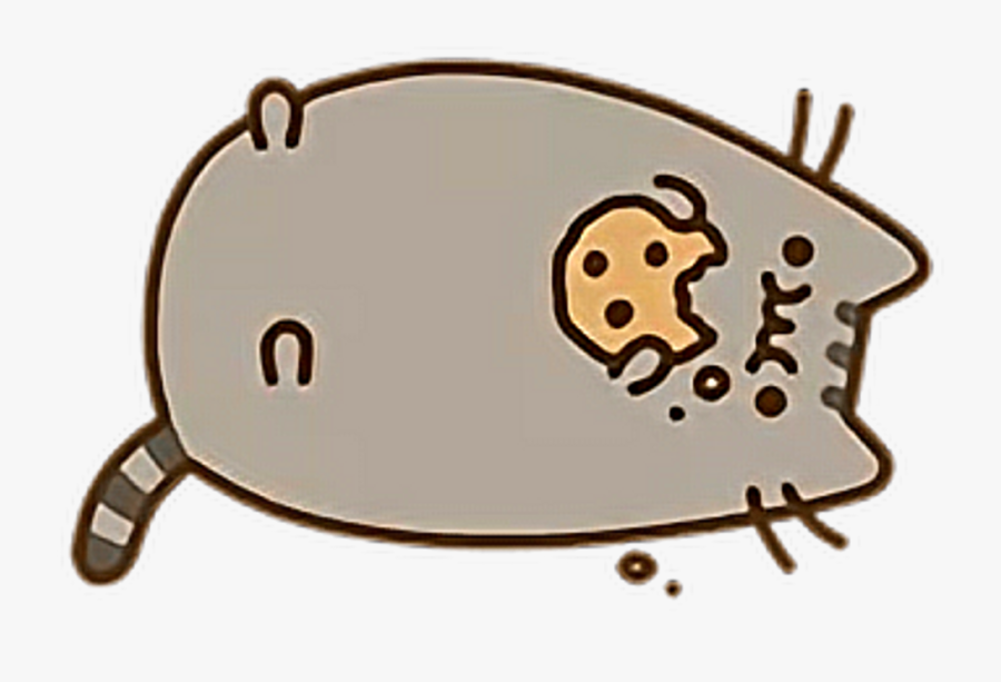 Pusheen Cat Eating Cookie Clipart , Png Download, Transparent Clipart