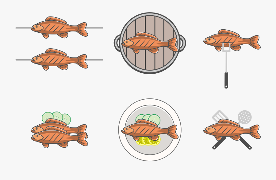 Fry Clipart Roast Fish ~ Frames ~ Illustrations ~ Hd, Transparent Clipart